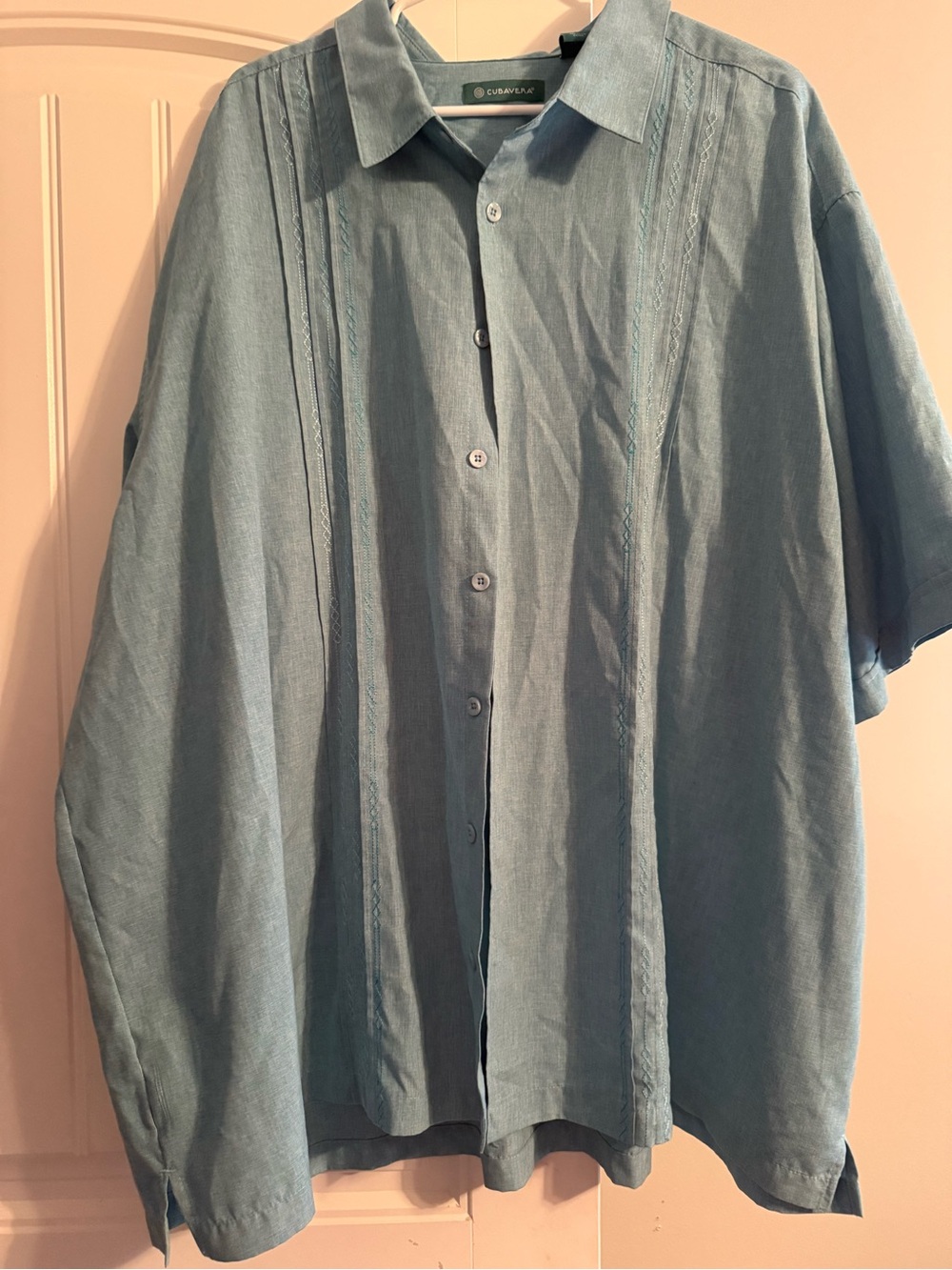 Cubavera Light Blue Men's Casual Button-Down Shirt